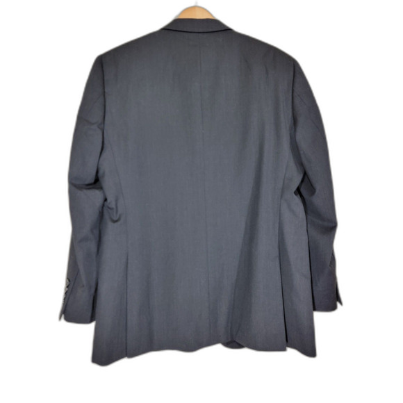 Pronto Uomo Men's Black Wool 2-Button Blazer Sport Coat Suit Jacket - 44R - Picture 3 of 10